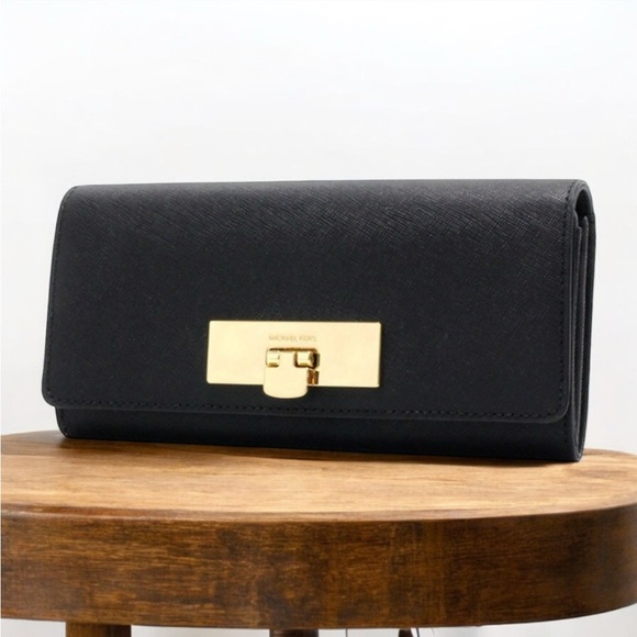 Michael Kors Handbags - Michael Kors Black Callie Carryall Long Wallet